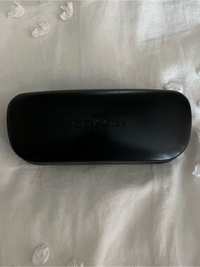 Coach Black Hard Sunglass Case with Embossed Logo